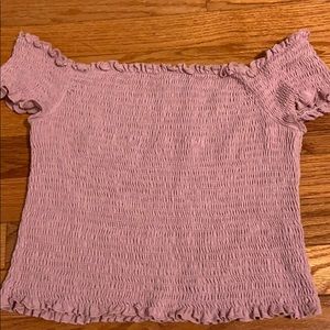 Pink stretchy off the shoulder top